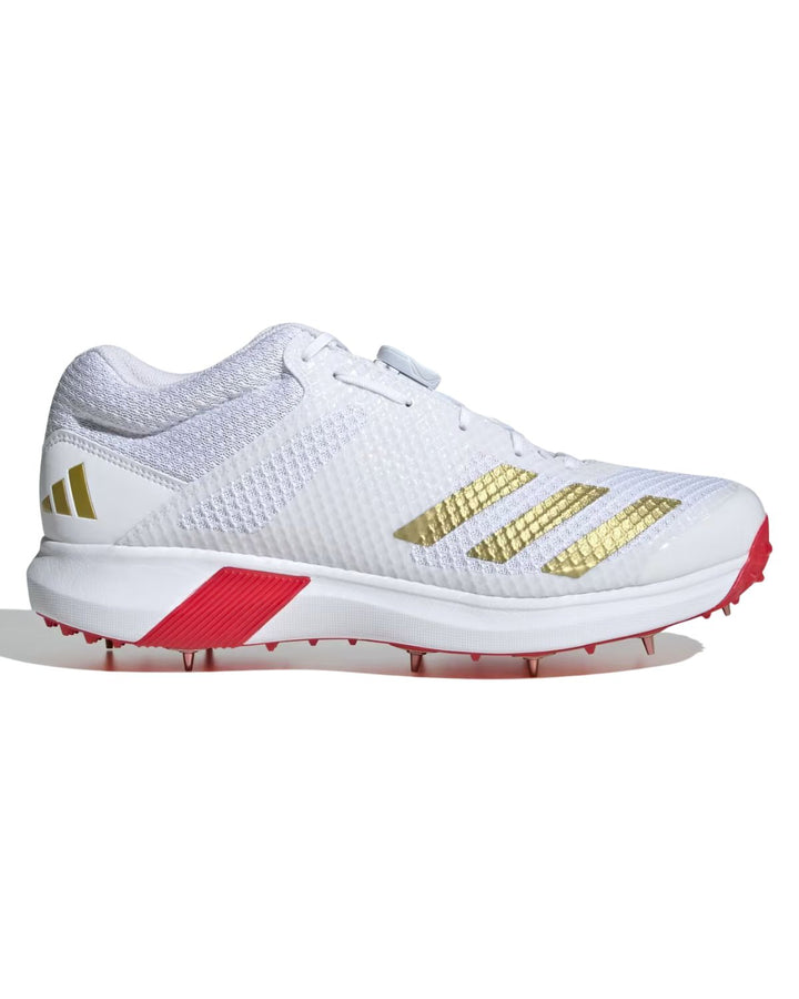 Adidas IH8162 Adipower Vector Mid Cricket Shoes - Steel Spikes - Red/Gold