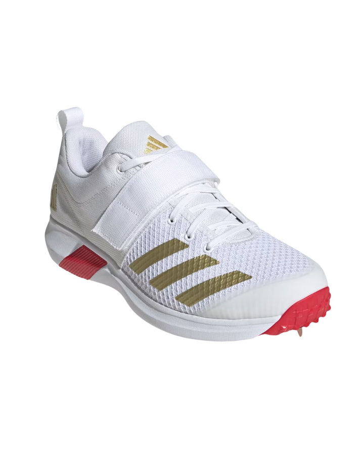 Adidas IH8163 Adipower Vector Cricket Shoes - Steel Spikes - Red/Gold