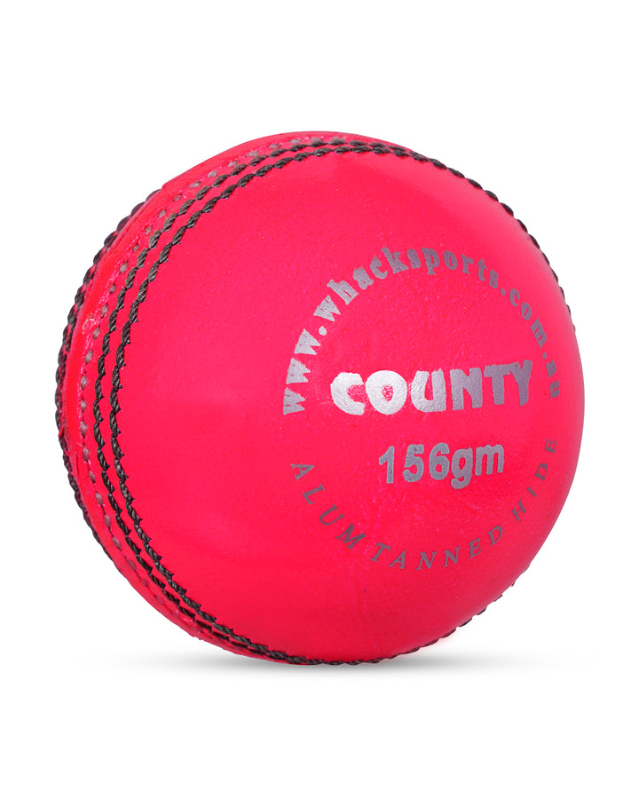 WHACK County Leather Cricket Ball - 2 Piece - 156gm - Pink