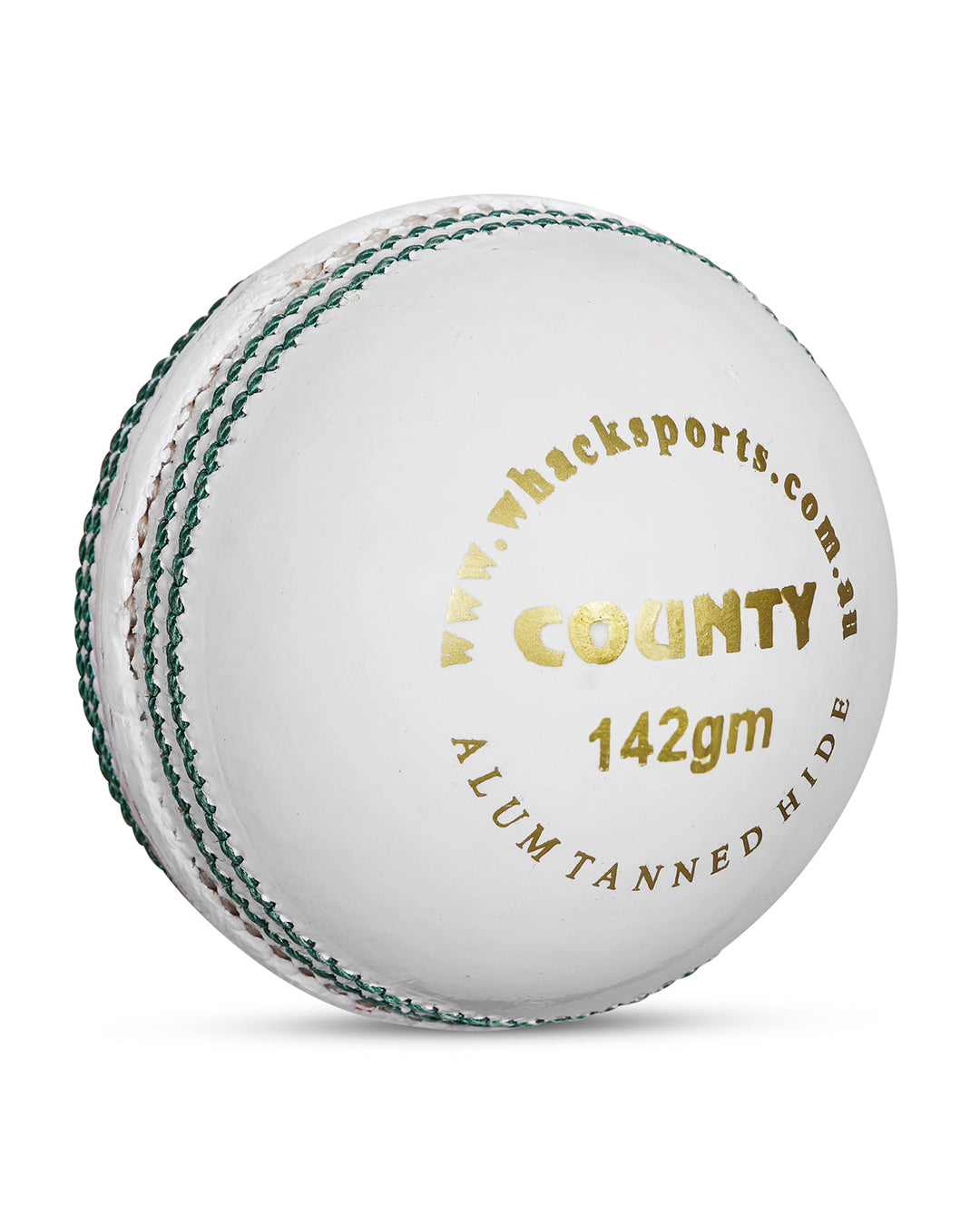 WHACK County Leather Cricket Ball - 2 Piece - 142gm - White