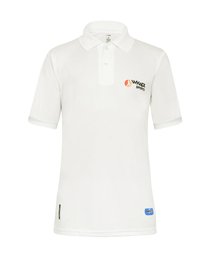 Whack Elite Cricket Short Sleeve Shirt - Off White - Junior
