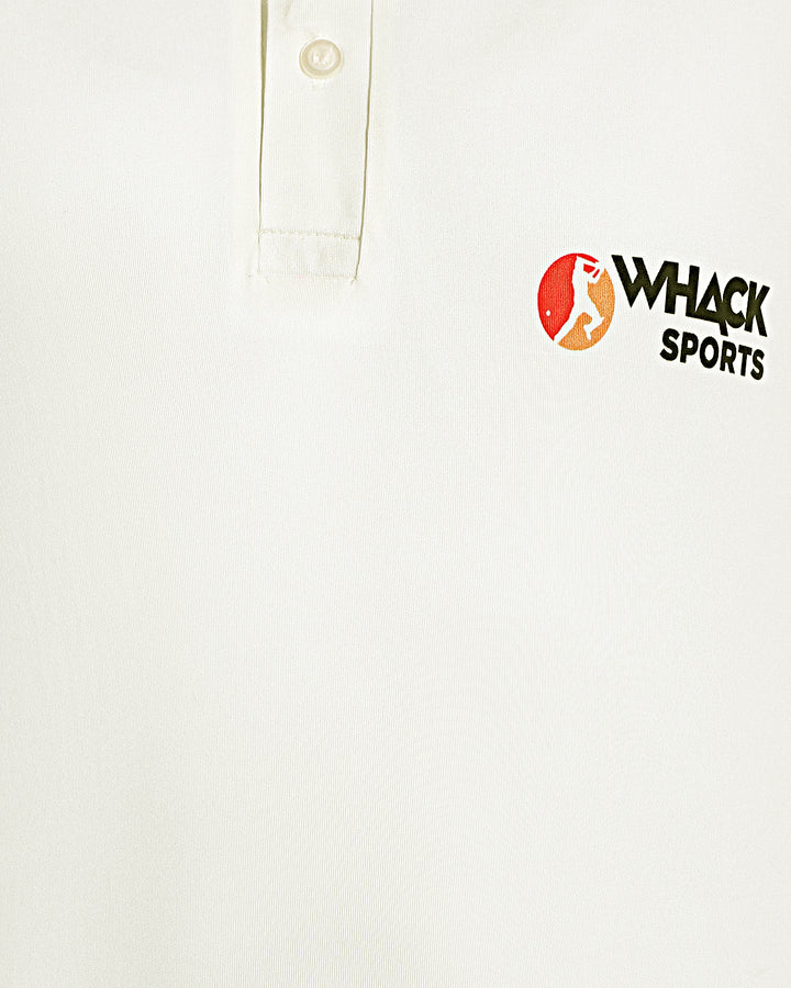 Whack Elite Cricket Short Sleeve Shirt - Off White - Junior