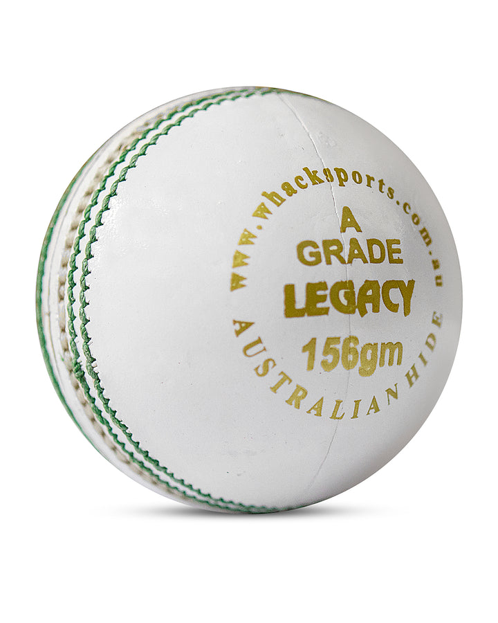 WHACK Legacy Australian Hide Cricket Ball - 4 Piece - 156gm - White
