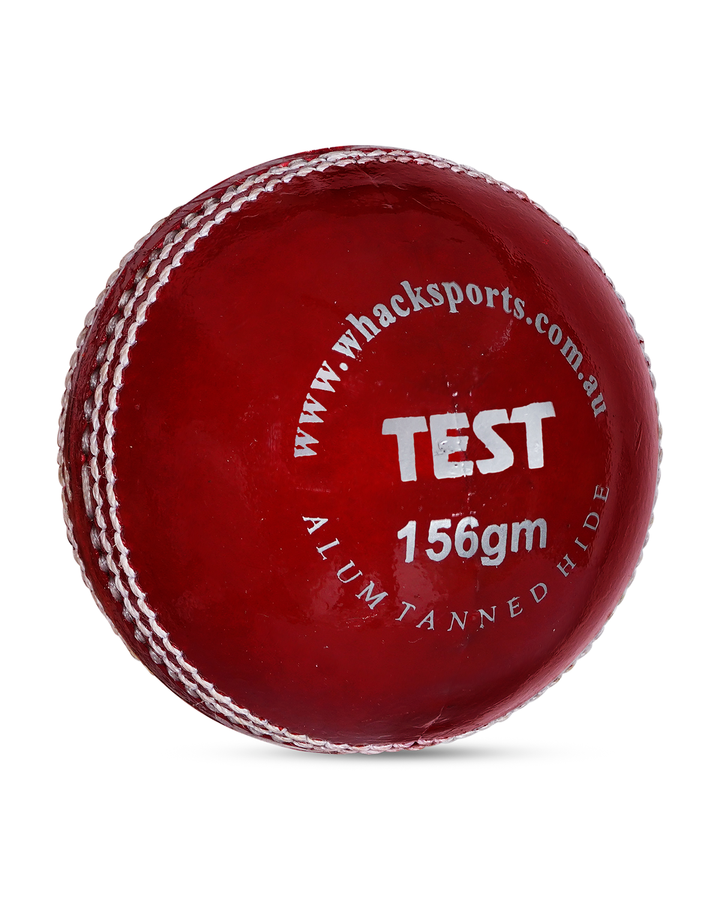 WHACK Test Leather Cricket Ball - 4 piece - 156gm - Red