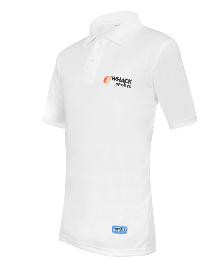 Whack Elite Cricket Shirt - Half Sleeve - White - Senior