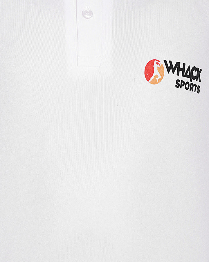 Whack Elite Cricket Shirt - Half Sleeve - White - Senior