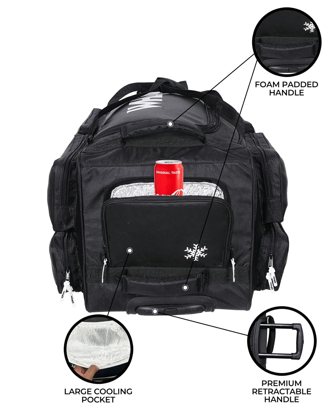WHACK Players Standup Cricket Kit Bag - Wheelie - Extra Large
