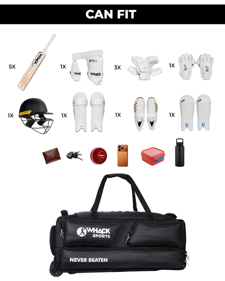WHACK Players Standup Cricket Kit Bag - Wheelie - Extra Large