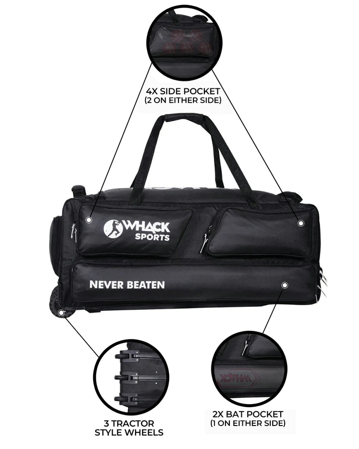 WHACK Players Standup Cricket Kit Bag - Wheelie - Extra Large