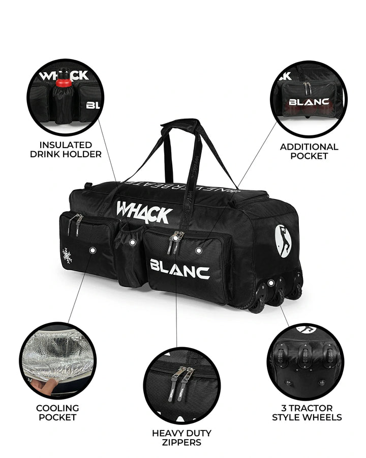WHACK Blanc Cricket Kit Bag - Wheelie - Large
