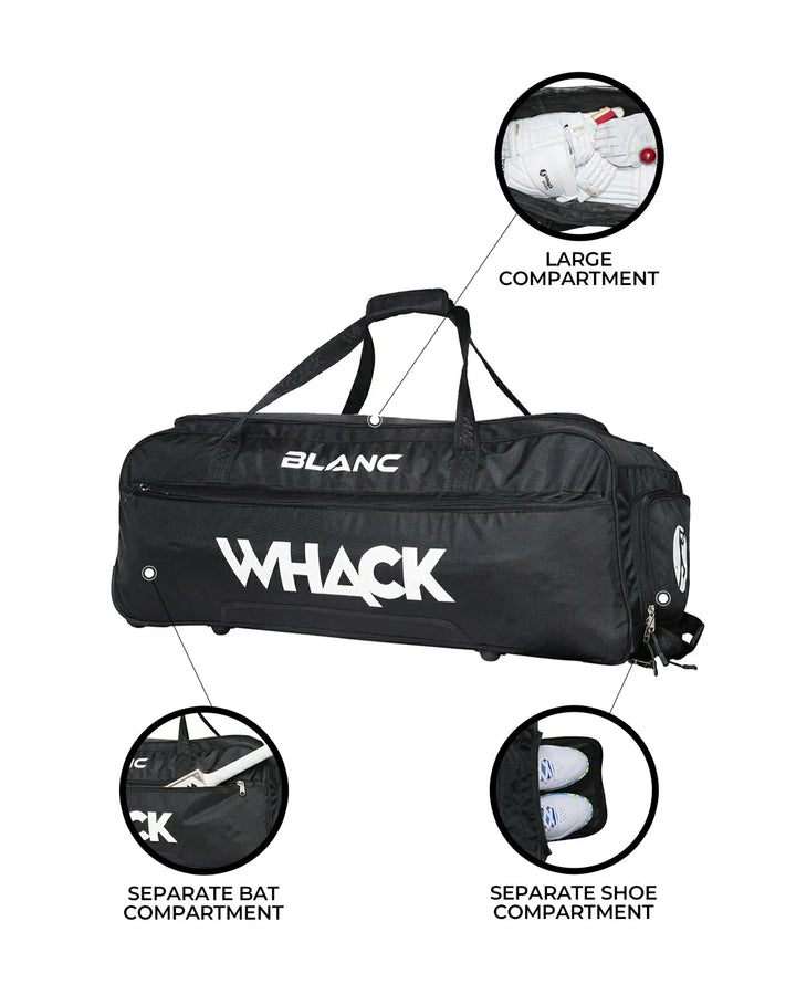 WHACK Blanc Cricket Kit Bag - Wheelie - Large