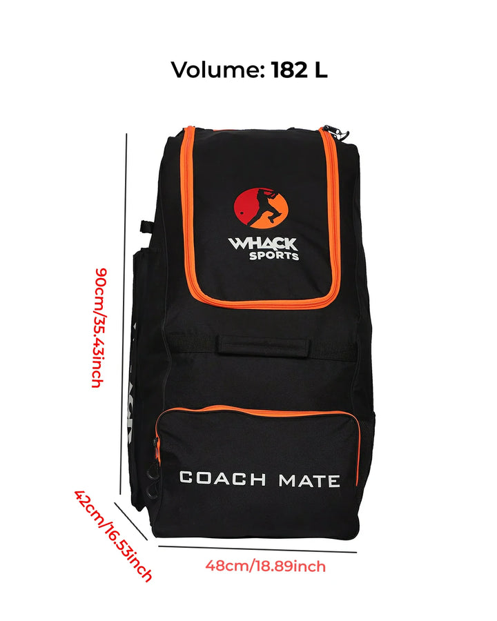 WHACK Coach Mate CRICKET COACH Training Bag - Wheelie Duffle - Extra Large