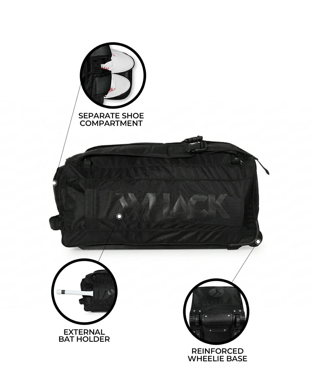 WHACK Joey + Cricket Kit Bag - Wheelie - Small