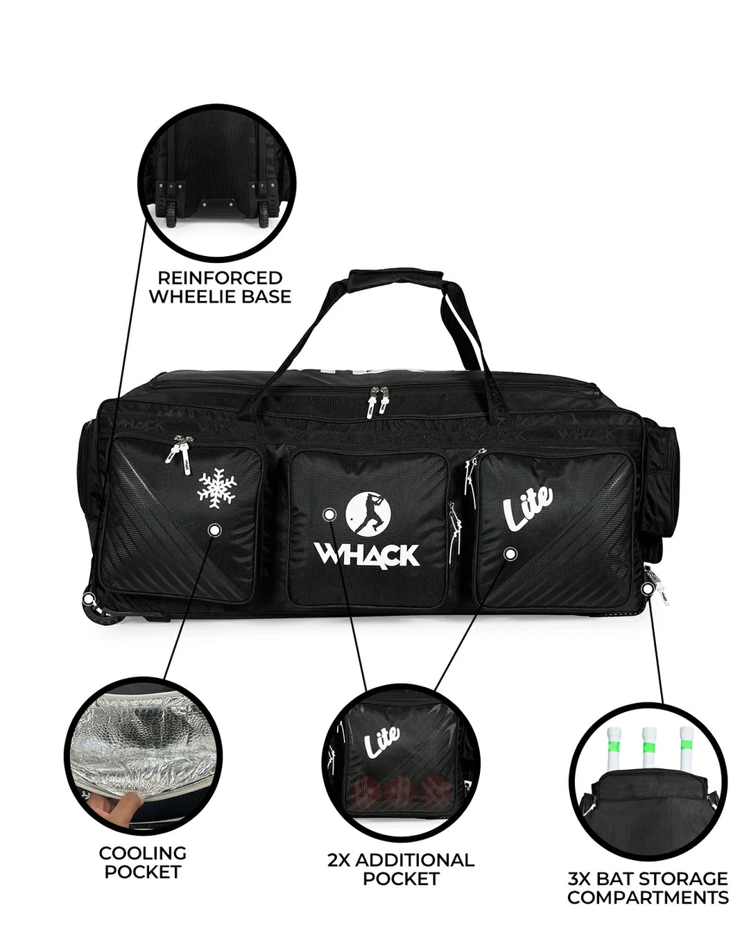 WHACK Lite Cricket Kit Bag - Large