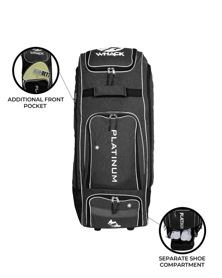 WHACK Platinum Cricket Kit Bag - Wheelie Duffle - Large - Navy