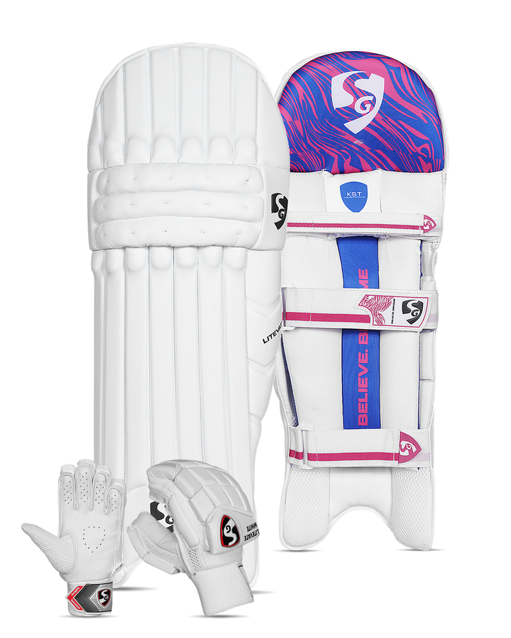 SG Litevate Batting Pads and Gloves Bundle - Adult