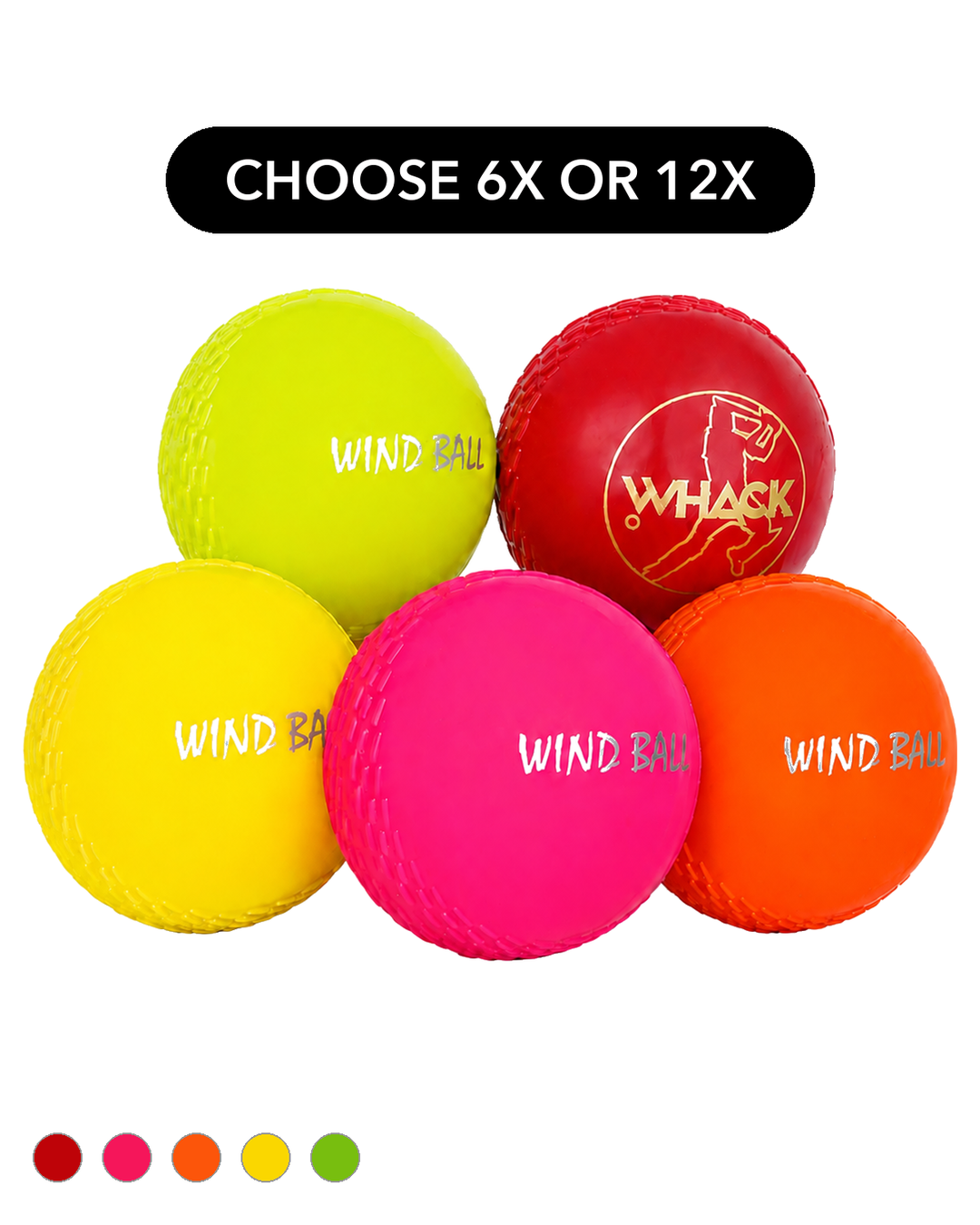 WHACK Wind/Poly Soft Ball Bundle - Pack of 6x or 12x