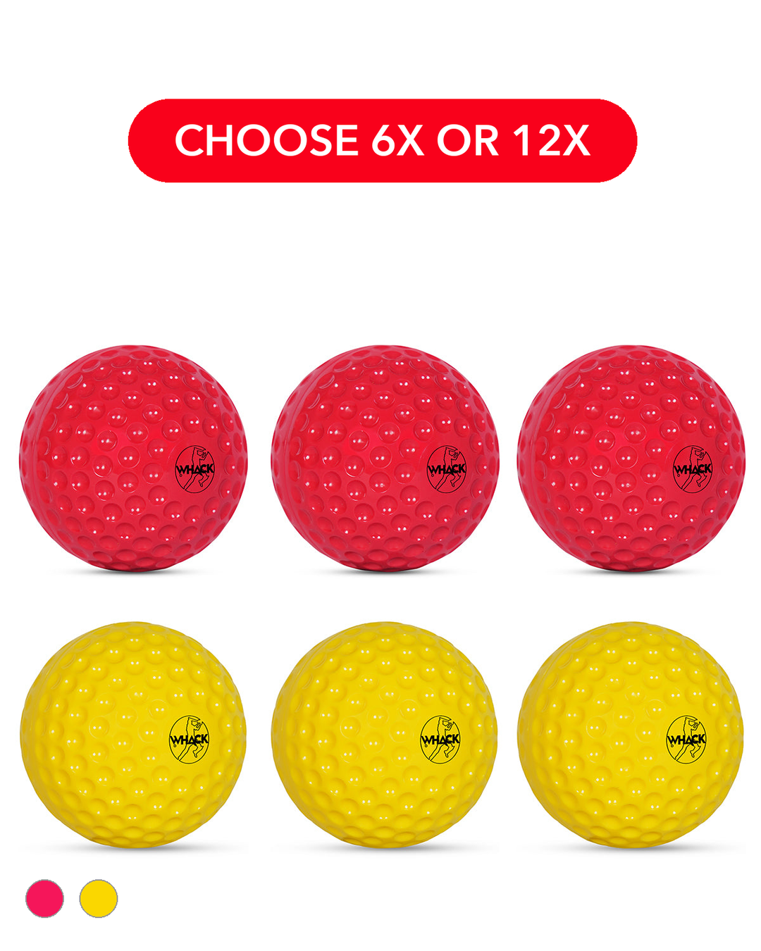 WHACK Bowling Machine Balls Bundle - Pack of 6x or 12x