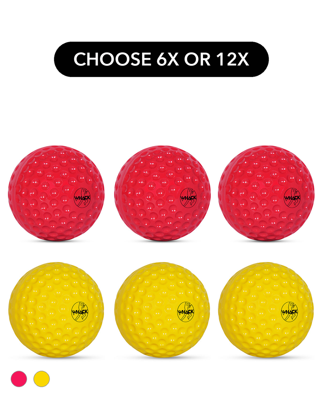 WHACK Bowling Machine Balls Bundle - Pack of 6x or 12x