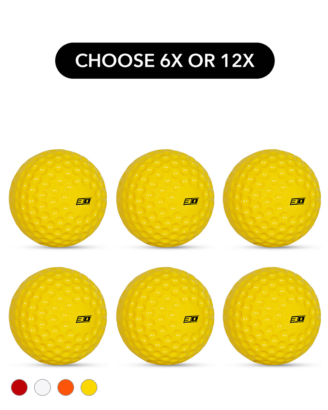 3D 145gm Bowling Machine Ball Bundle (6x or 12x) - Standard Bounce