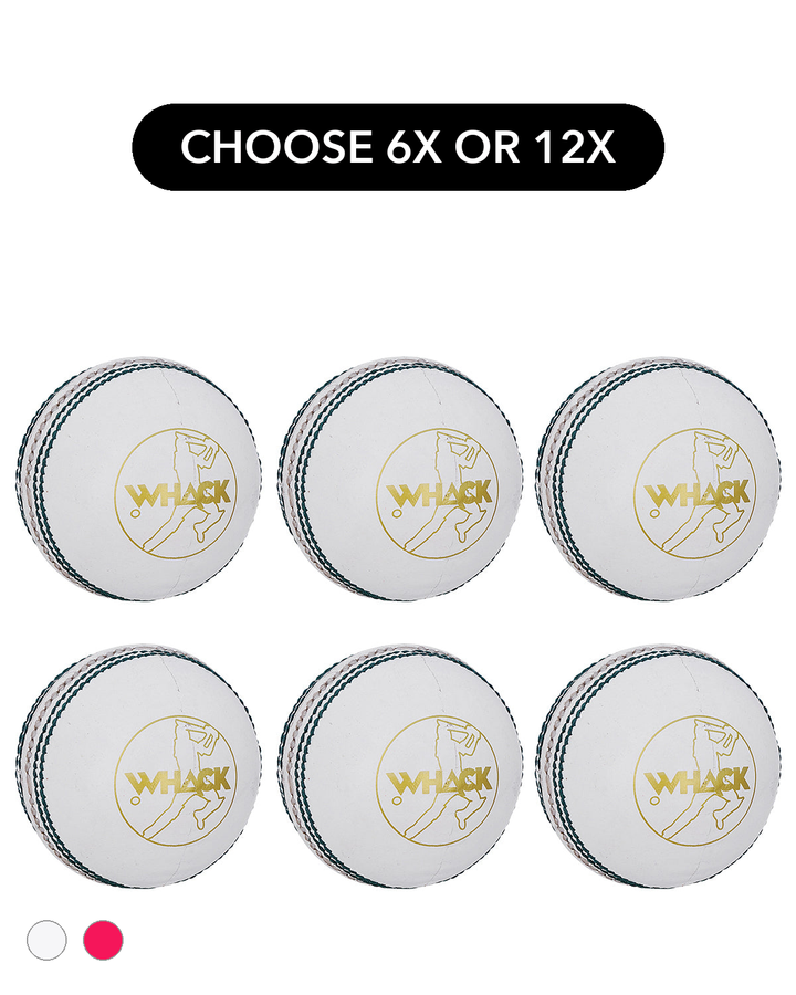 WHACK 4pc Legacy Leather Cricket Ball Bundle - 142gm - Pack of 6x or 12x