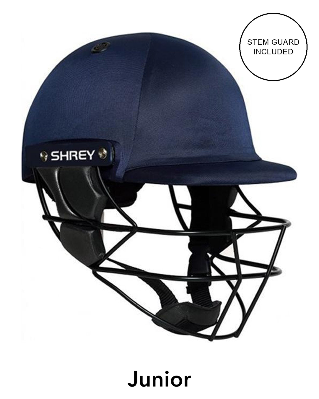 Shrey Armor Mild Steel Visor Cricket Helmet with Neck Guard - Steel - Junior