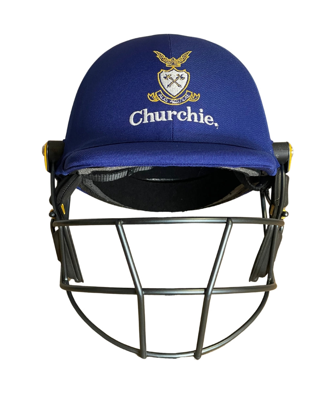 Anglican Church Grammar School (Churchie) - Custom Masuri T Line Stainless Steel Cricket Batting Helmet - Royal Blue - Senior