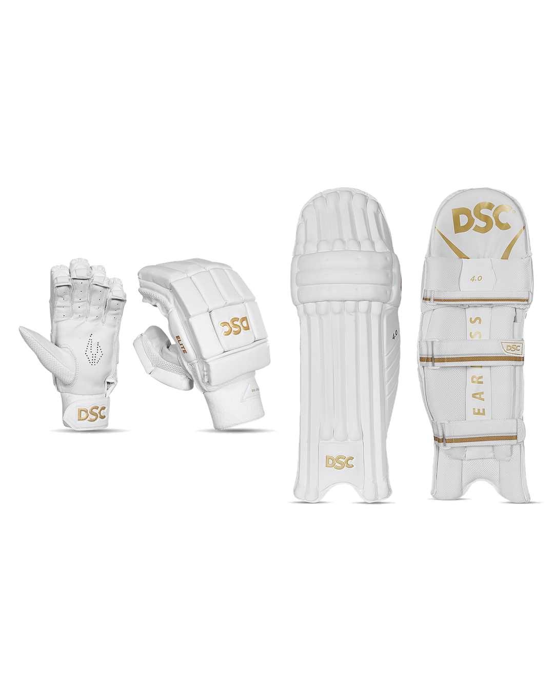 DSC Elite Batting Pads and Gloves Bundle - Junior
