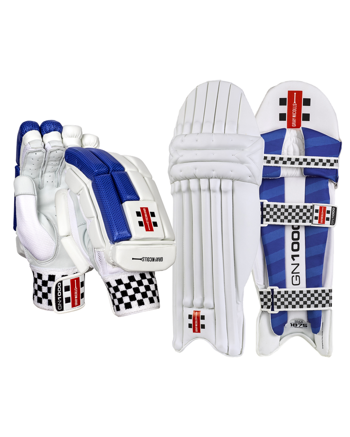 Gray Nicolls 1000 Batting Pads and Gloves Bundle - Youth