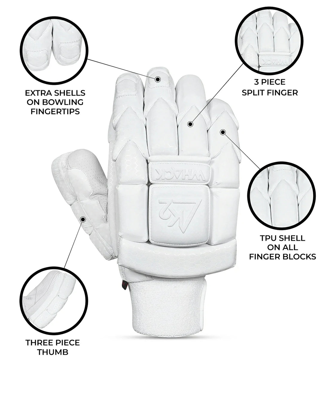 Whack K2 Test Grade Cricket Batting Gloves - Junior