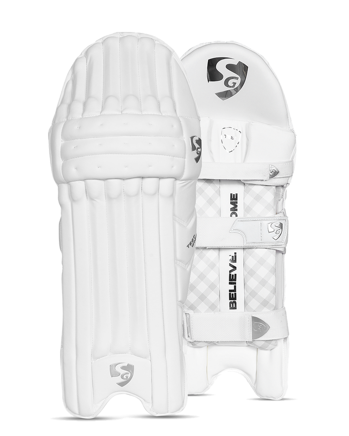 SG Test White Batting Pads and Gloves Bundle - Adult