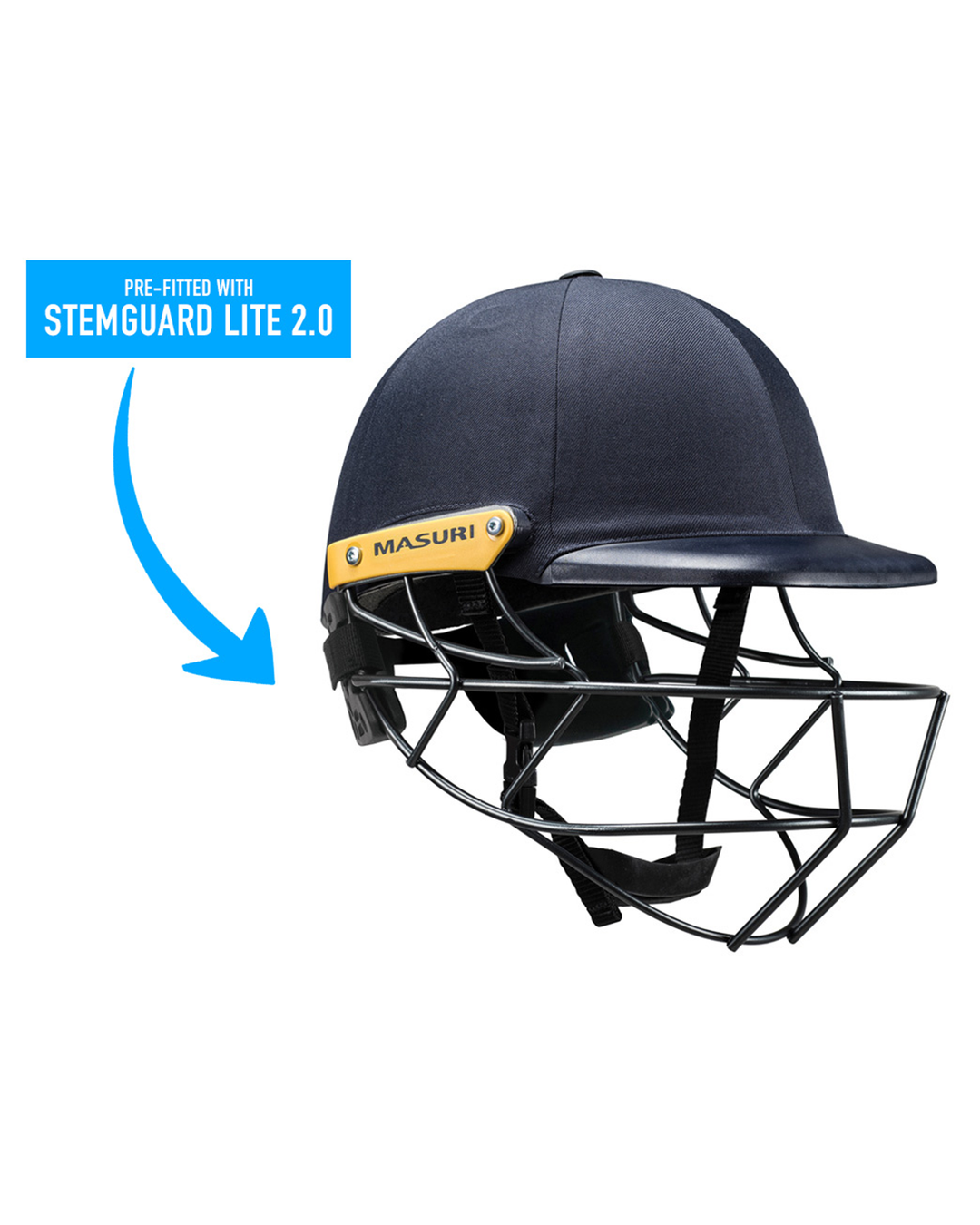 Masuri C Line Plus Stainless Steel Cricket Batting Helmet with Neck Guard - Senior