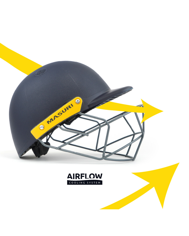 Masuri C Line junior helmet Airflow cooling system, side view
