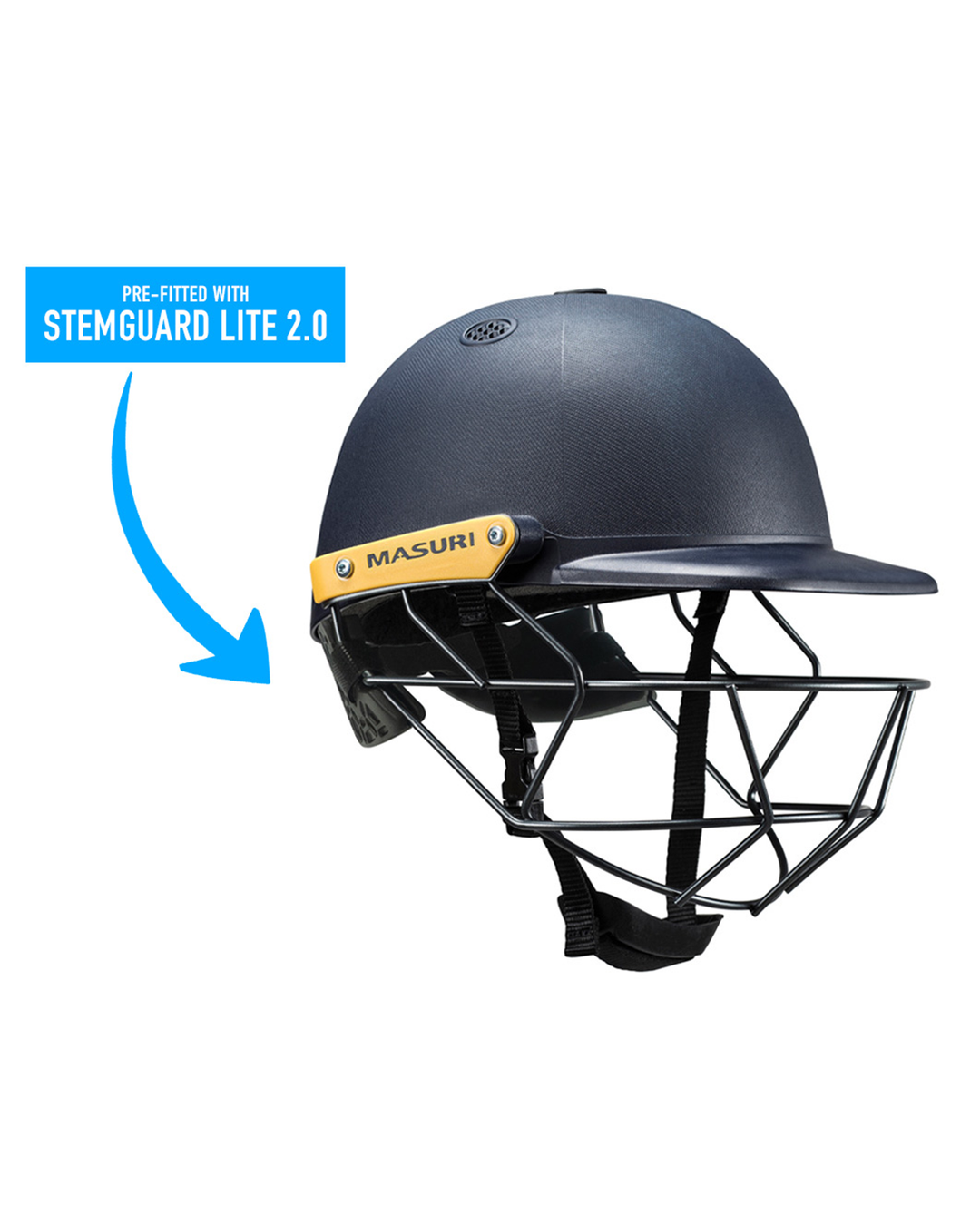 Masuri C Line junior helmet pre-fitted with StemGuard Lite 2.0 neck protection