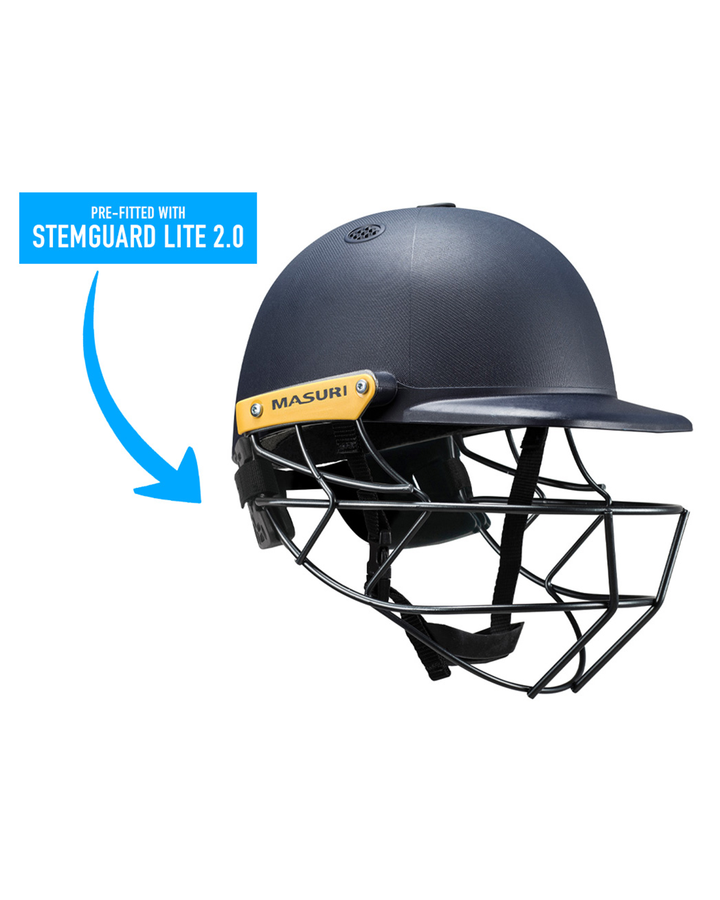 Masuri C Line senior helmet pre-fitted with StemGuard Lite 2.0 neck protection