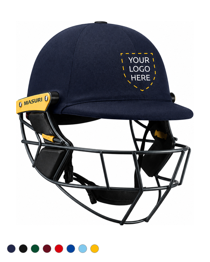 Masuri E Line Stainless Steel Cricket Batting Helmet - Senior - Custom Logo