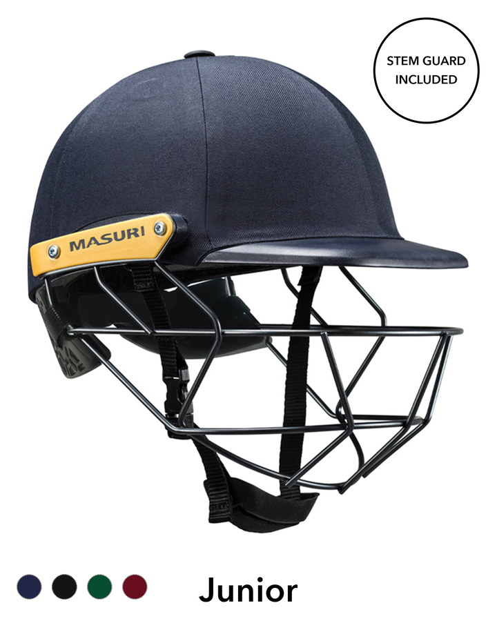 Masuri C Line Plus Stainless Steel Cricket Batting Helmet with Neck Guard - Junior