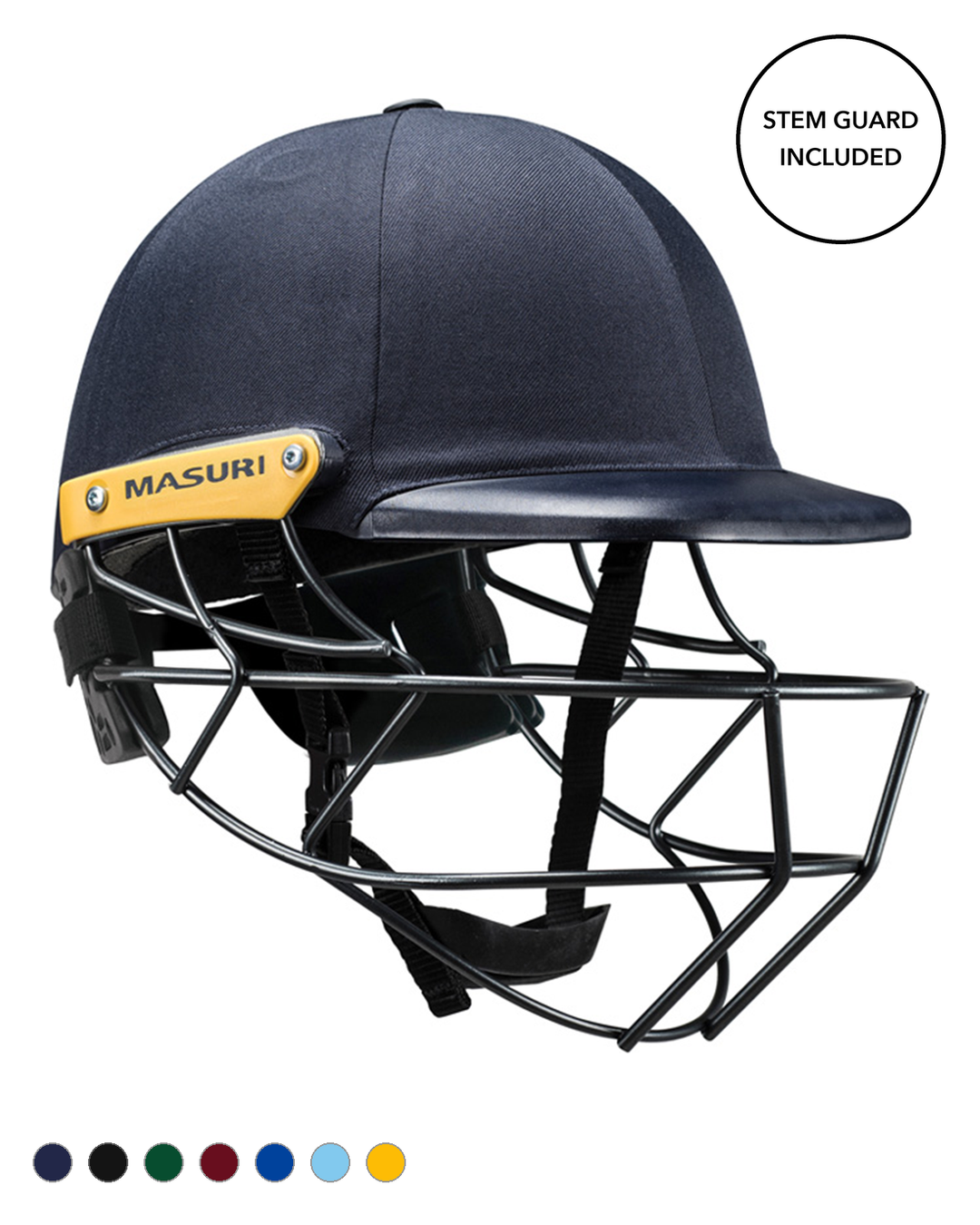 Masuri C Line Plus Stainless Steel Cricket Batting Helmet with Neck Guard - Senior
