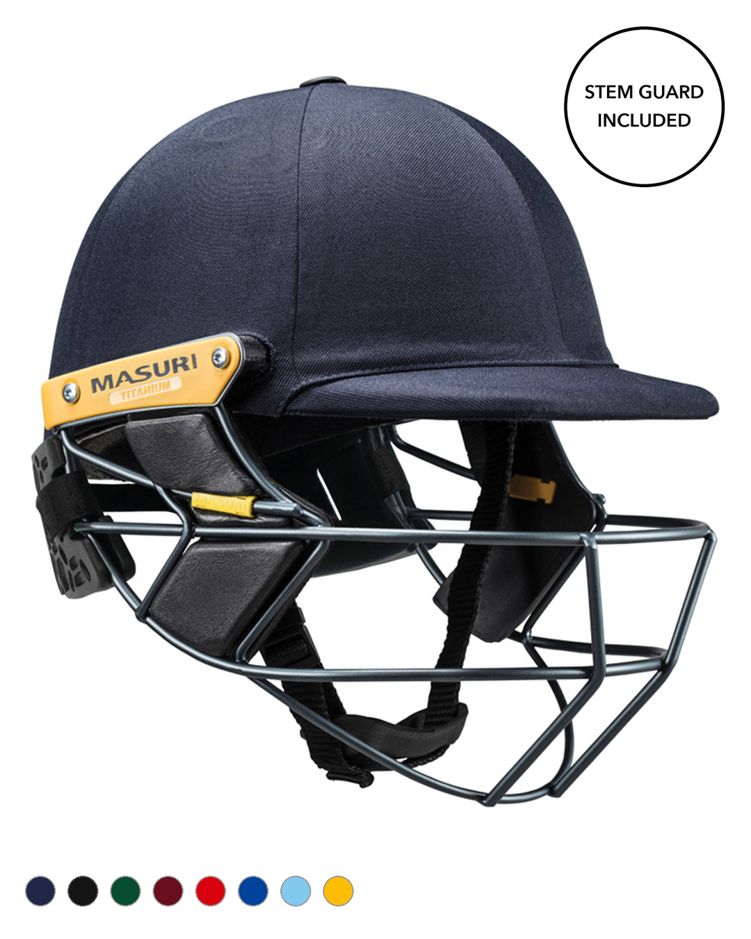 Masuri T Line Titanium Cricket Batting Helmet with Neck Guard - Senior