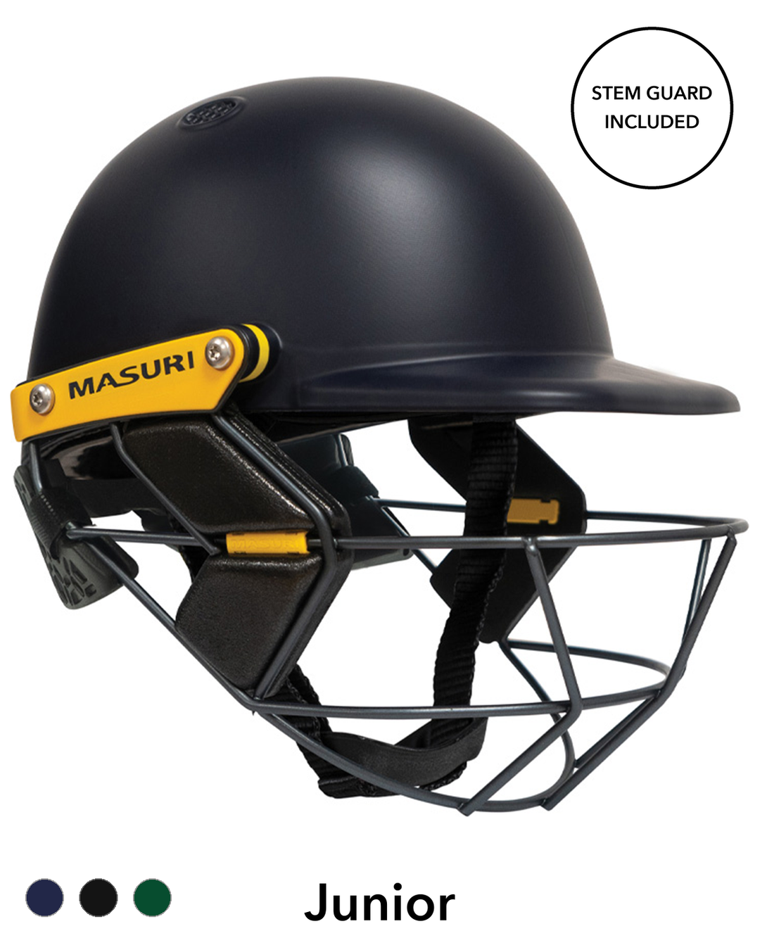 Masuri T Line Player Stainless Steel Cricket Batting Helmet with Neck Guard - Painted - Junior