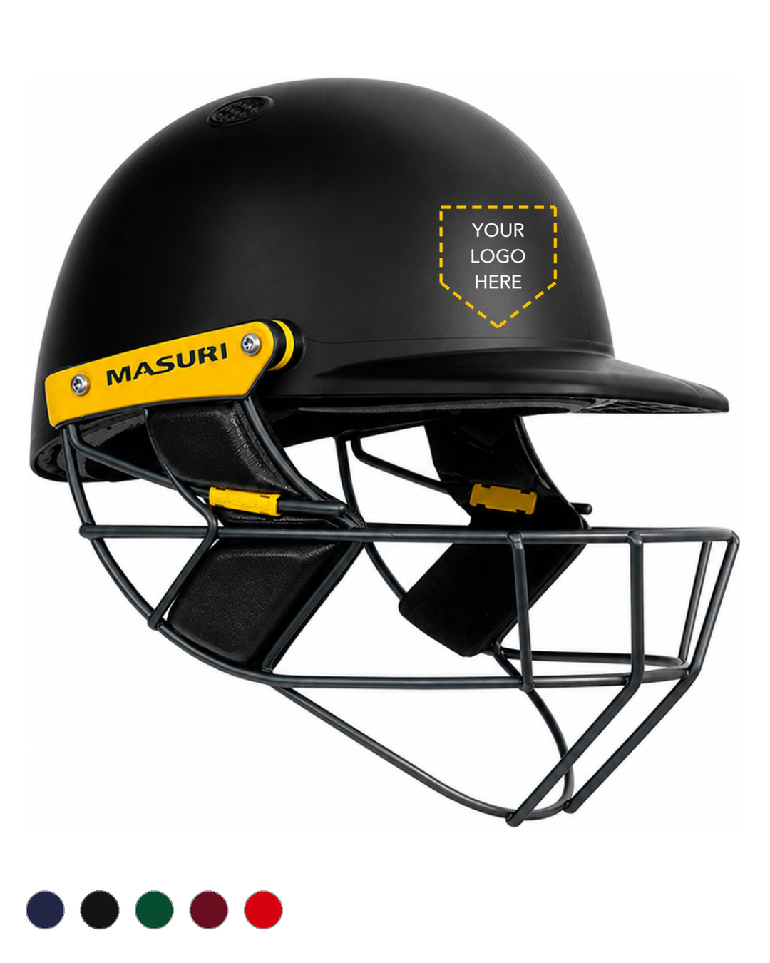 Masuri T Line Player Stainless Steel Cricket Batting Helmet - Painted - Senior - Custom Logo
