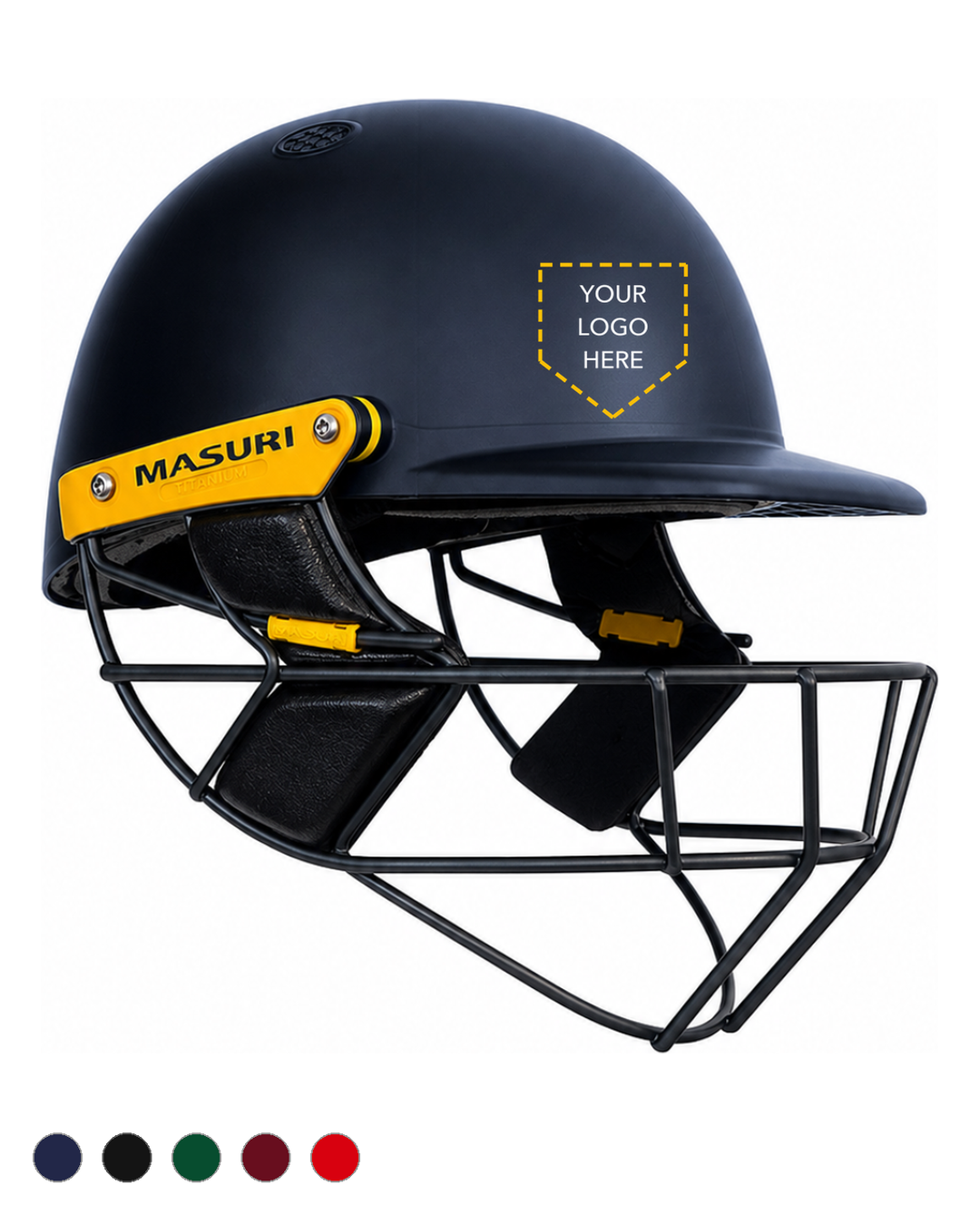 Masuri T Line Player Titanium Cricket Batting Helmet - Painted - Senior - Custom Logo