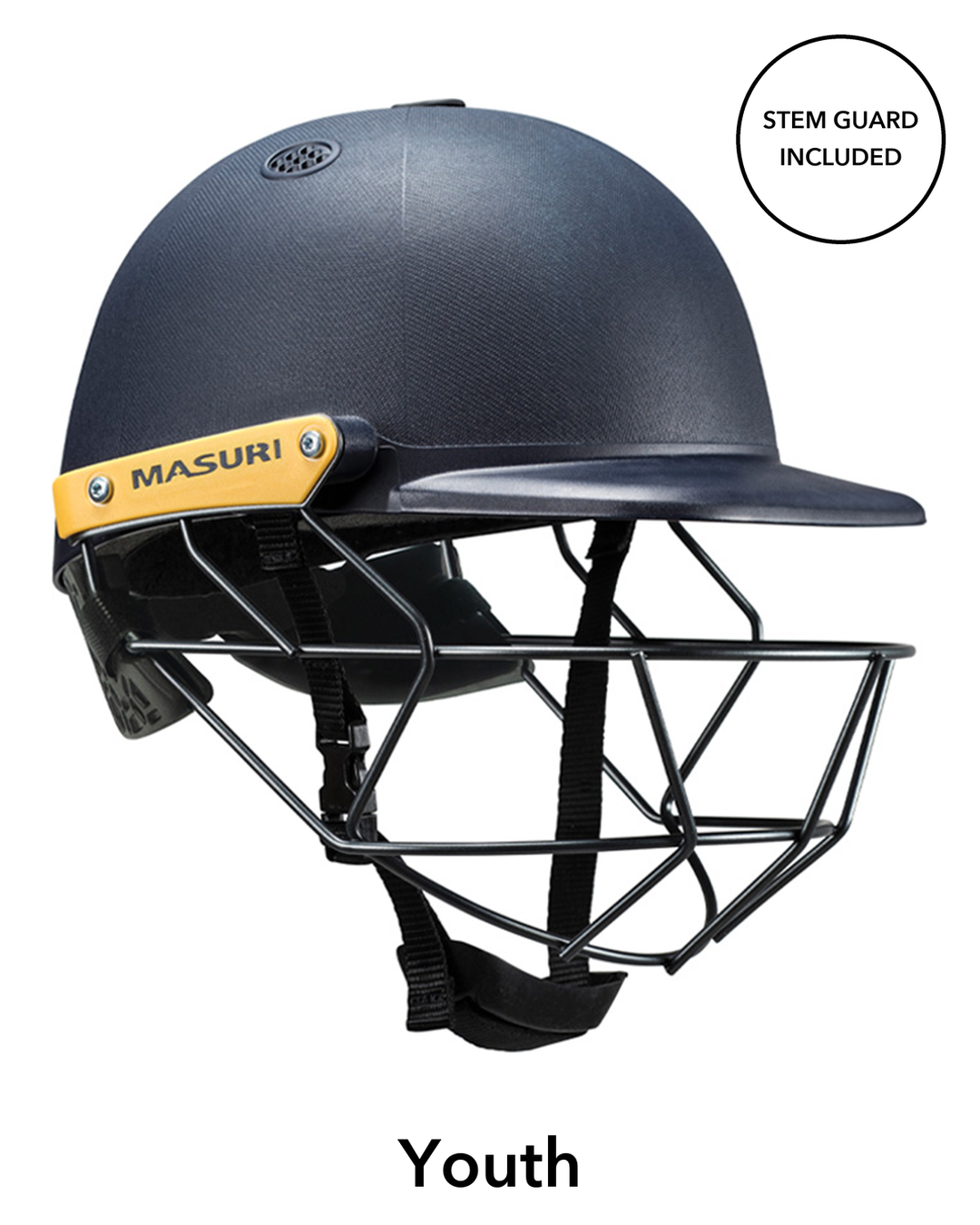 Masuri C Line Stainless Steel Cricket Batting Helmet with Neck Guard - Youth