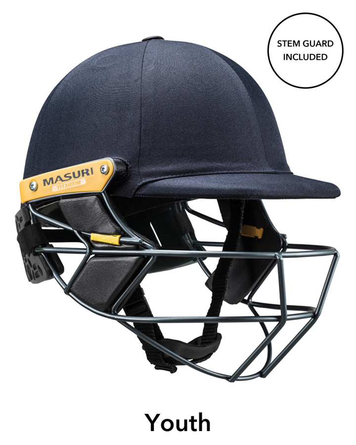 Masuri T Line Titanium Cricket Batting Helmet with Neck Guard - Youth