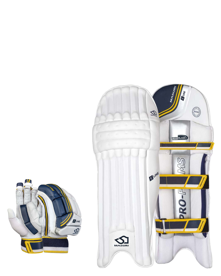 Masuri C Line Batting Pads and Gloves Bundle