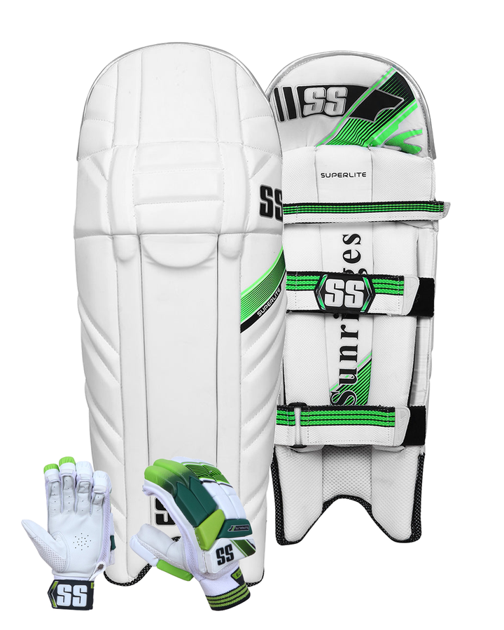 SS Superlite Batting Pads and Gloves Bundle - Adult