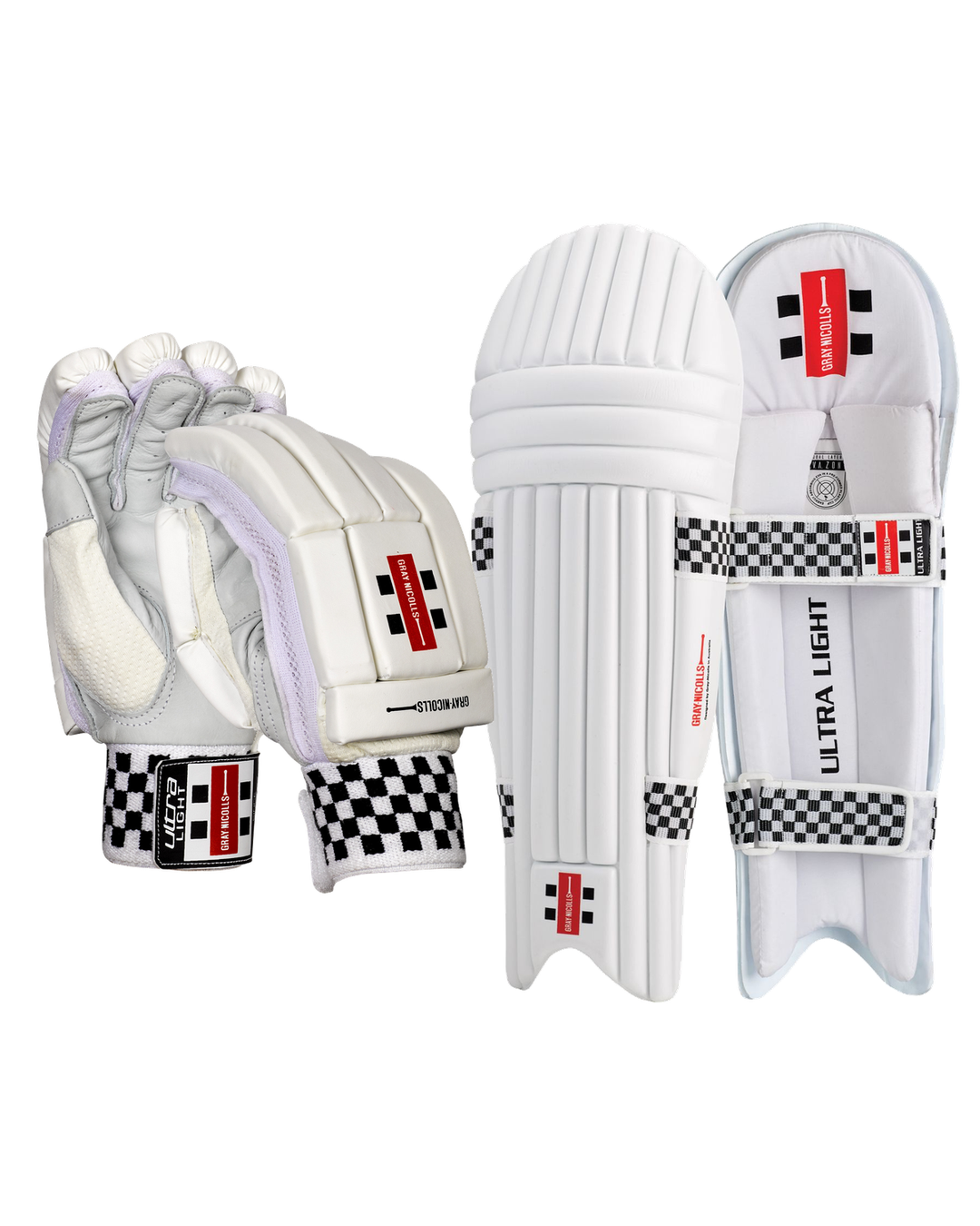 Gray Nicolls Ultra Light Batting Pads and Gloves Bundle - Junior