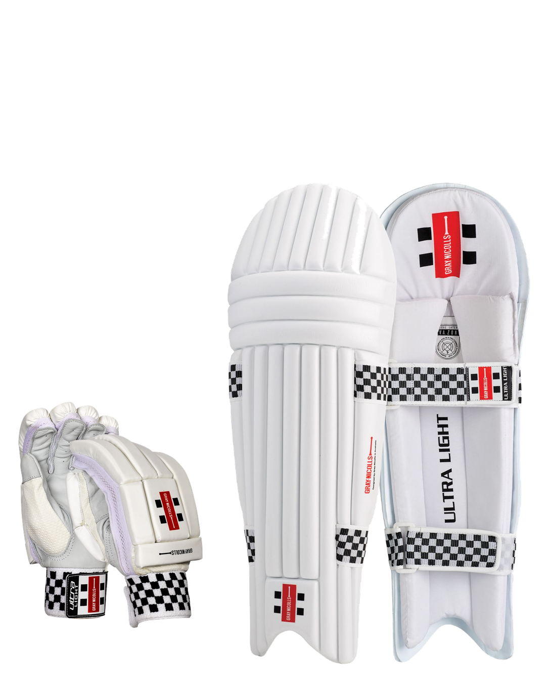 Gray Nicolls Ultra Light Batting Pads and Gloves Bundle