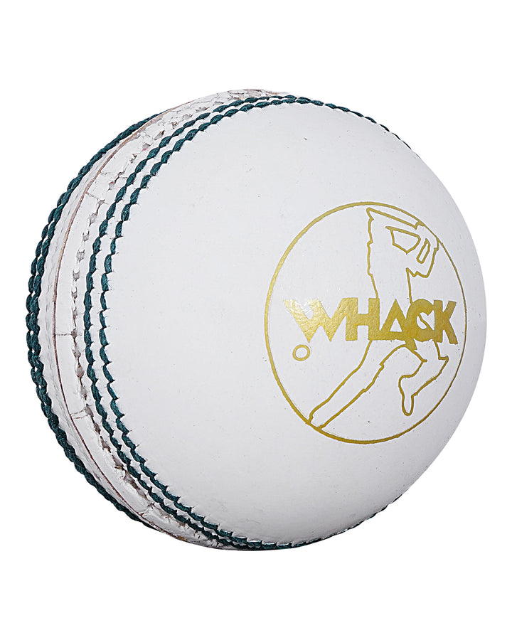 WHACK County Leather Cricket Ball - 2 Piece - 142gm - White