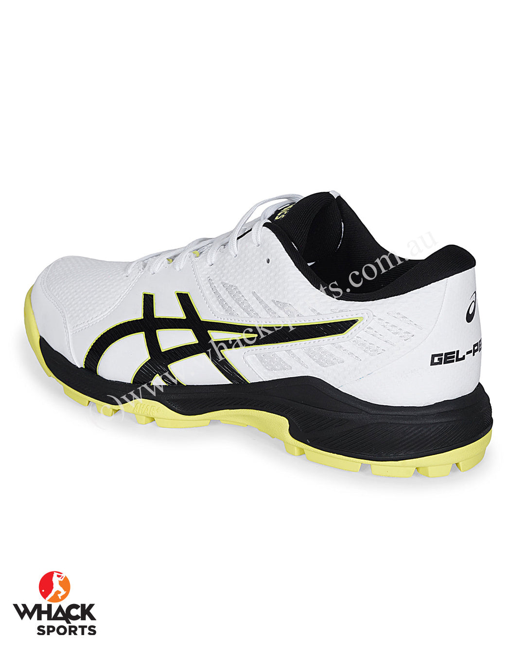 ASICS Gel Peake - Rubber Cricket Shoes - White/Glow Yellow